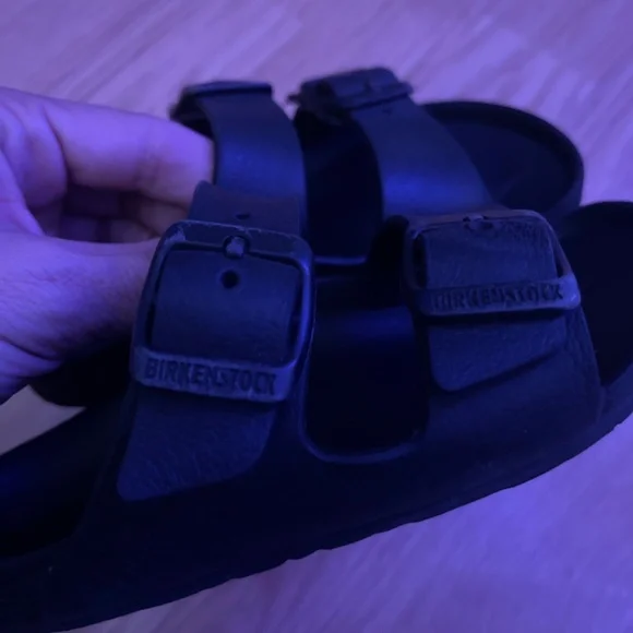 Kids Birkenstock Unisex Black Arizona Slip On Sandals Size 26 (8-8.5) - Picture 7 of 9